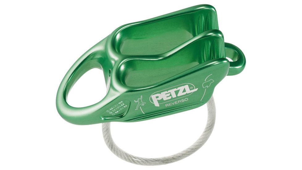 Petzl Reverso Belay Device, Green, D017AA01