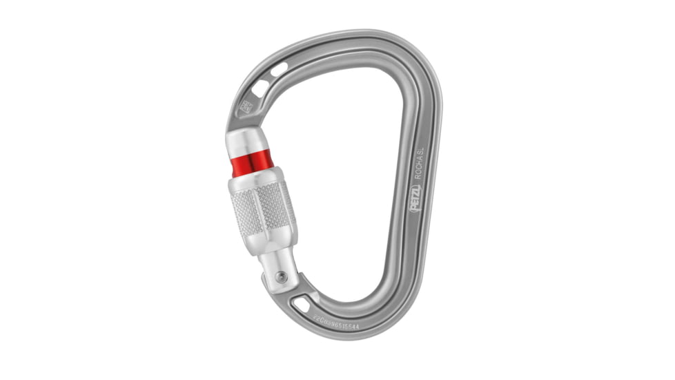 Petzl Rocha Screw-Lock Carabiner, Light Gray, M027AA01