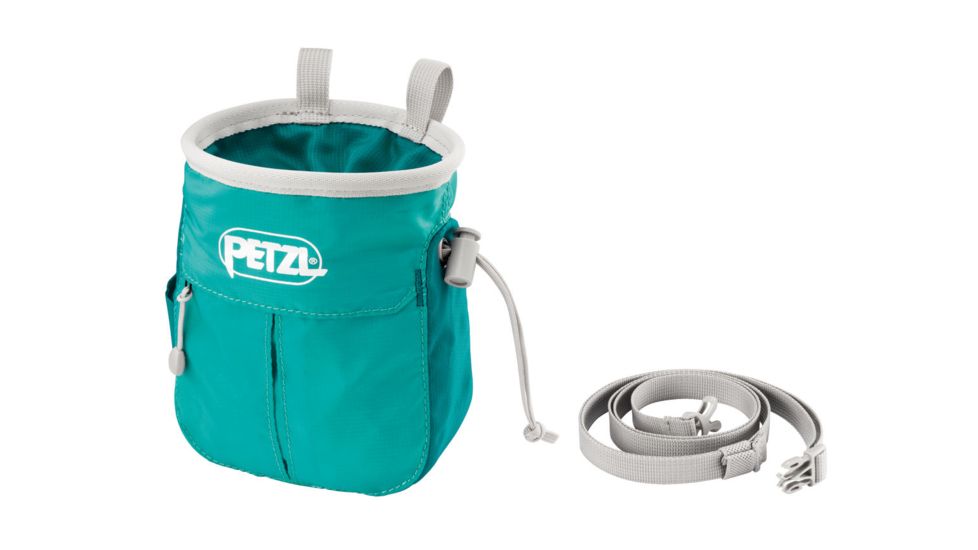Petzl SAKAPOCHE Ergonomically Shaped Chalk Bag w/Pocket,Turquoise S40AT