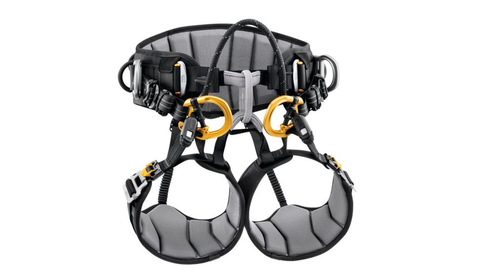 Petzl Sequoia SRT Tree Care Seat Harness, Black/Yellow, 0, C069BA00