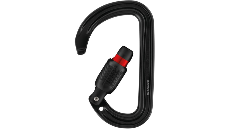 Petzl SmD H-Frame Carabiner, Screw Lock, Black, M39A SLN