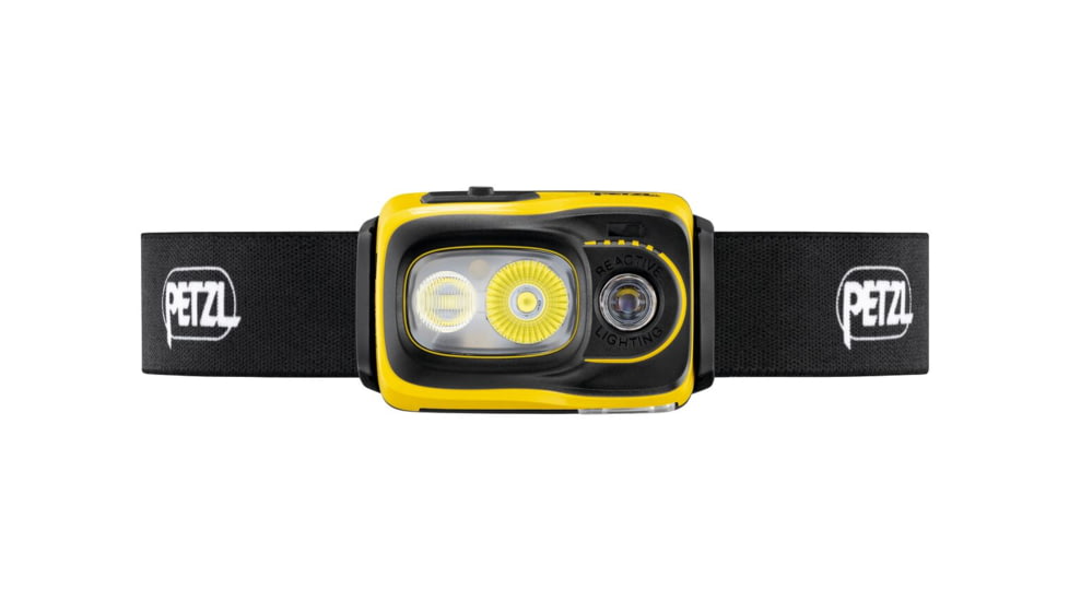 Petzl Swift RL PRO Headlamp, 1100 Lumens, Black/Yellow, E810AB00