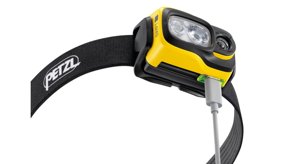 Petzl Swift RL PRO Headlamp, 1100 Lumens, Black/Yellow, E810AB00