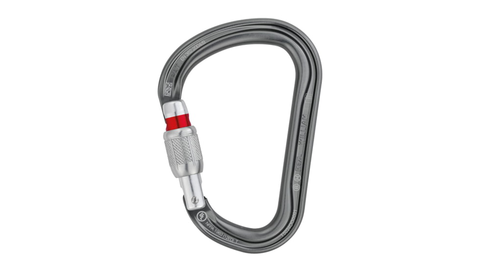 Petzl William Carabiner, Gray, Screw-Lock, M36A SL
