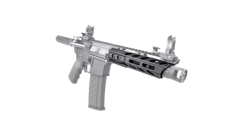 Phase 5 Weapon Systems Inc 7.5 Inch Lo-Pro Slope Nose Free Float MLOK Rail, Steel Barrel Nut and Mounting Hardware Included, Black, 7.5 Inch, PH5LPSN75MLOK