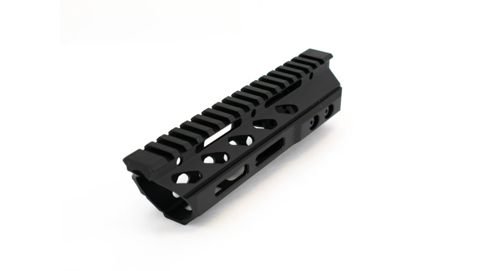 Phase 5 Weapon Systems Inc 7.5 Inch Lo-Pro Slope Nose Free Float MLOK Rail, Steel Barrel Nut and Mounting Hardware Included, Black, 7.5 Inch, PH5LPSN75MLOK