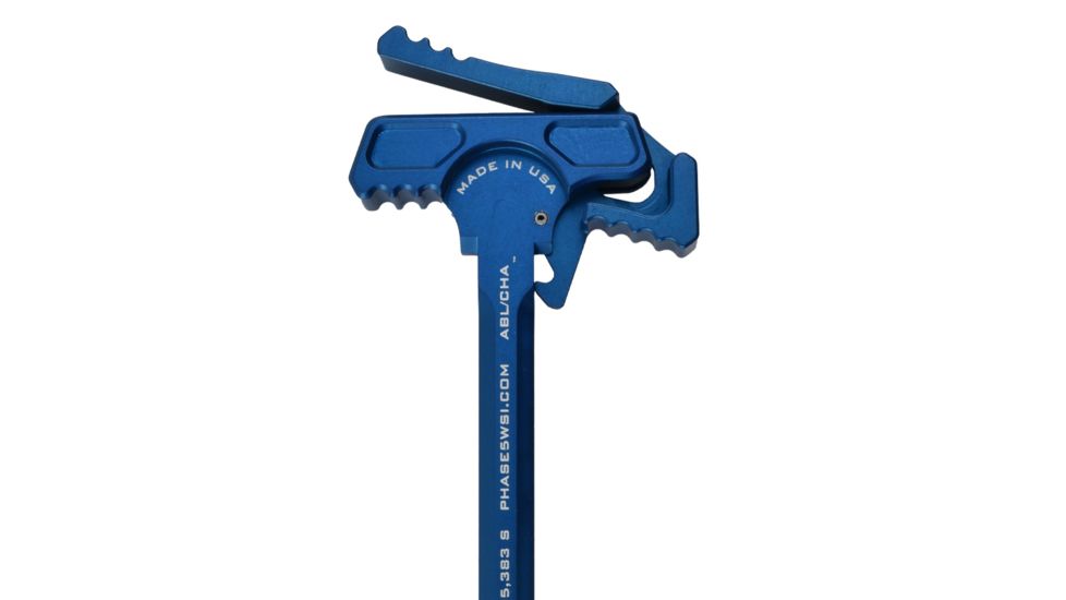 Phase 5 Weapon Systems Inc Ambi-Battle Latch/Charging Handle Assembly, DPMS Gen I/LR-308/AR-10, .308, 7075 Aluminum, Anodized, Blue, ABL/CHA308-BLUE