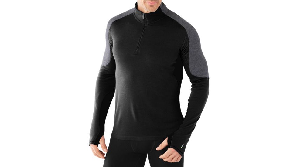 Smartwool PhD Light 1/4 Zip-Men's, Black, Large, SW014014001-L