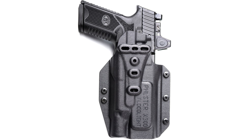 PHLster Floodlight OWB Holster, X300, Ambidextrous, Black, Standard, 58