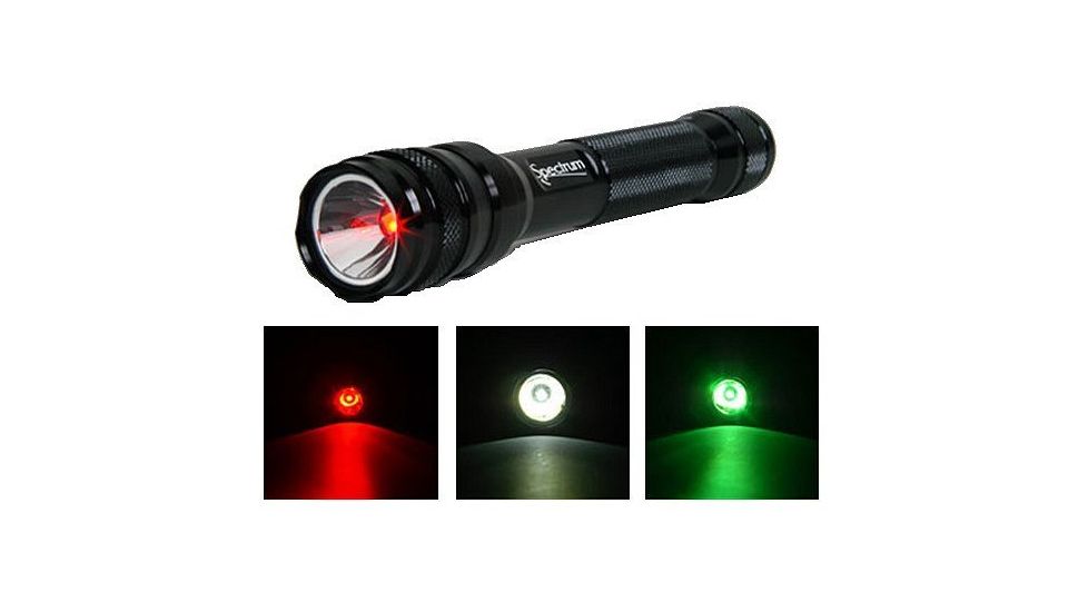 Phoebus Multicolor 1 Watt LED Flashlight/Red/Green/White SPECTRUM
