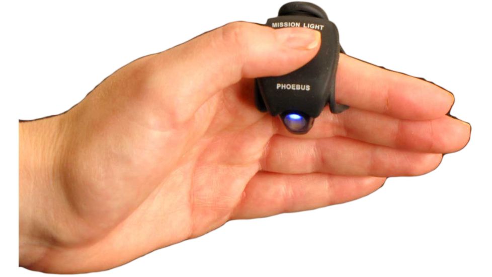 Phoebus Tactical ML-1 LED Mission Light Finger Flashlight, Black, Small ML-1/BLK