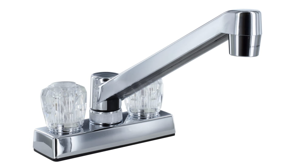 Phoenix Faucets By Valterra Dual Handle 4 Bar Deck Faucet - Standard Spout, Crystal, 8in Standard Spout, Crystal, PF211305