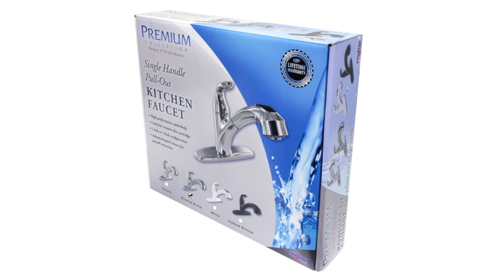 Phoenix Faucets Single Handle Pull Out Hybrid Kitchen Faucet, Brushed Nickel, PF231441