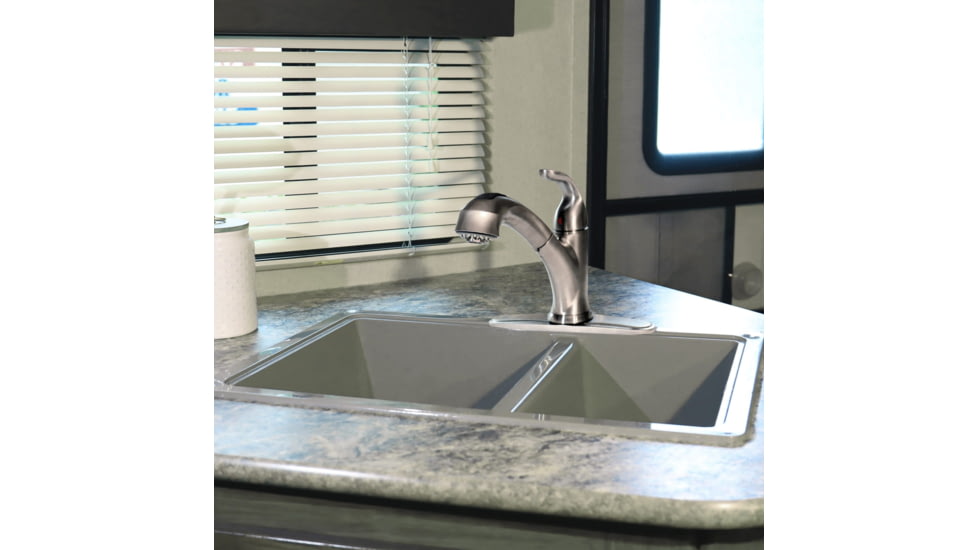 Phoenix Faucets Single Handle Pull Out Hybrid Kitchen Faucet, Brushed Nickel, PF231441