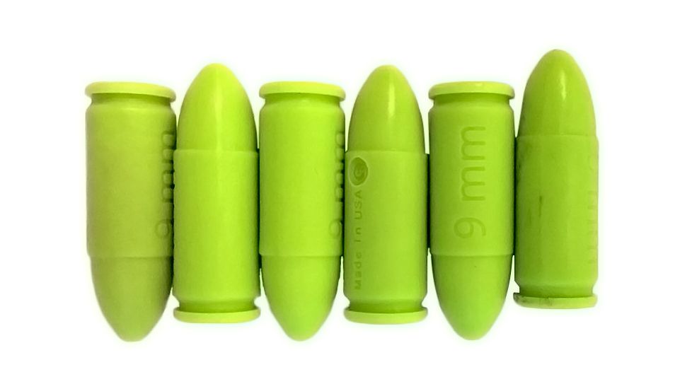 Phoenix Technology Inert Training Ammo, 9mm, 6-Piece, Green ITA9MM-G