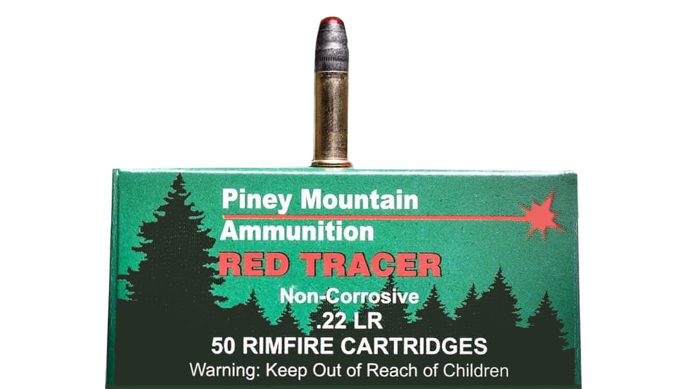 Piney Mountain Ammunition PMSN22LRR Red Tracer Non Corrosive 22 LR 40 Gr Lead Ro