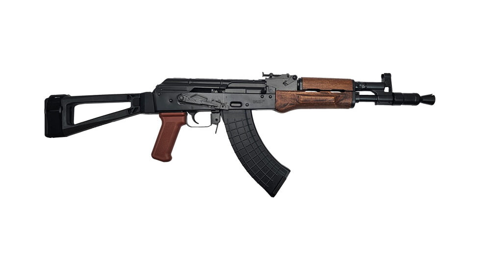 Pioneer Arms Hellpup AK Semi Auto Pistol with SB Tactical AKFT Triangle Side Folding Pistol Brace, 7.62X39, 11.73 in Barrel