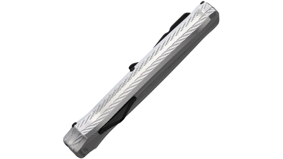 Piranha Knives Auto Rated-R OTF Automatic Folding Knife, 3.5in, 154CM, Clip Point Blade, Black DLC, Silver Aluminum Handle, P-19ST