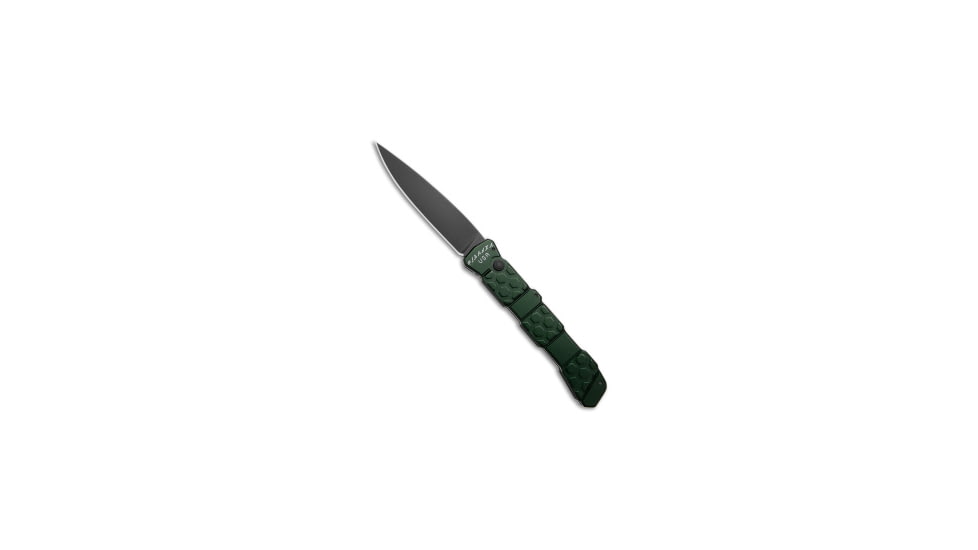 Piranha Piranha 21 Tactical Automatic Knife Green Aluminum 3.4" Black, Green, CPM S30V, adult, BHQ-190012