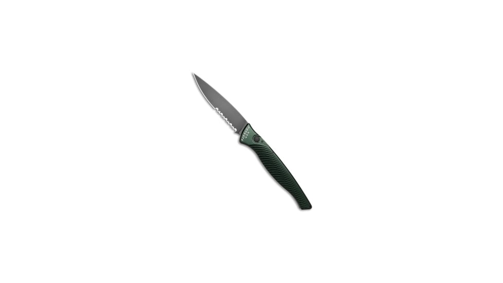 Piranha Piranha DNA Automatic Knife Green Marble Tactical 3.25" Black Serr, Green, CPM S30V, adult, BHQ-33086