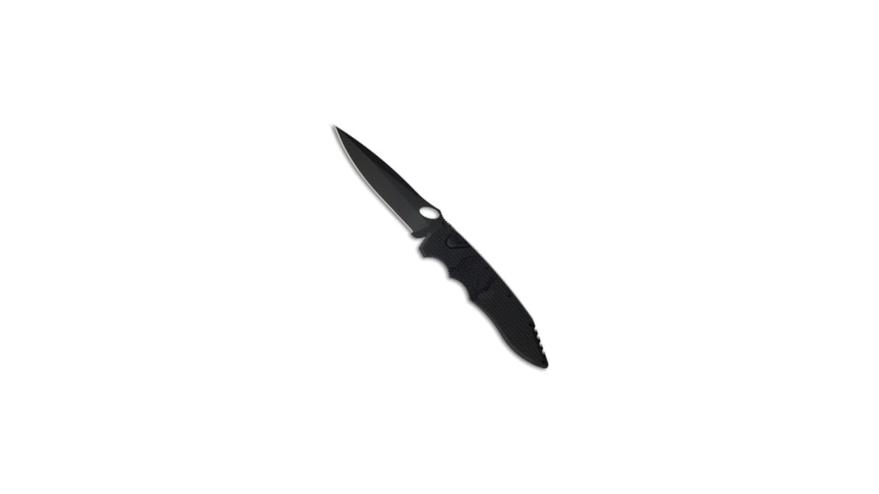 Piranha Piranha Mini Predator Black Tactical Automatic Knife 3.5" Black, Black, CPM S30V, adult, BHQ-14250