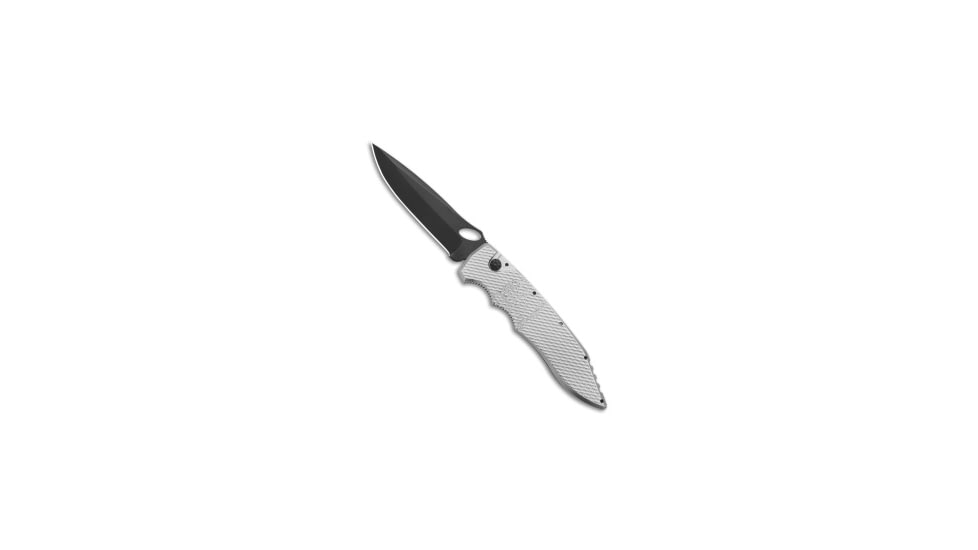 Piranha Piranha Mini Predator Tactical Automatic Knife Silver 3.5" Black , Gray, CPM S30V, adult, BHQ-142360
