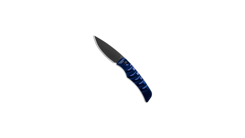 Piranha Piranha Paradox Automatic Knife Blue Aluminum 3.1" Black P-24BT, Blue, 154CM, adult, BHQ-208173