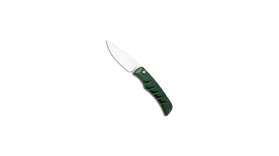 Piranha Piranha Paradox Automatic Knife Green Aluminum 3.1" Mirror P-24G, Green, 154CM, adult, BHQ-208179
