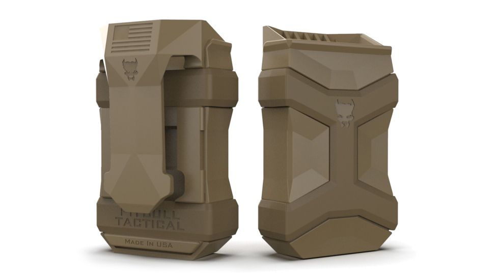 Pitbull Tactical Universal Mag Carrier Gen2, Holds 1 Magazine 9MM-45ACP Single or Double Stack, Flat Dark Earth, UMC02FDE, EDEMO1
