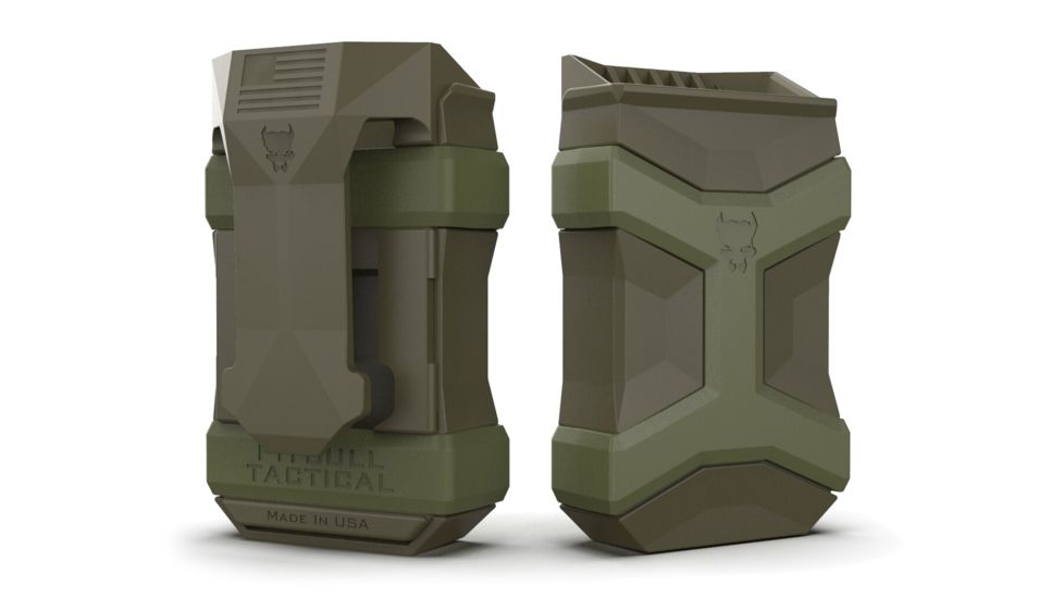 Pitbull Tactical Universal Mag Carrier Gen2, Holds 1 Magazine 9MM-45ACP Single or Double Stack, Olive Drab Green, UMC02ODG