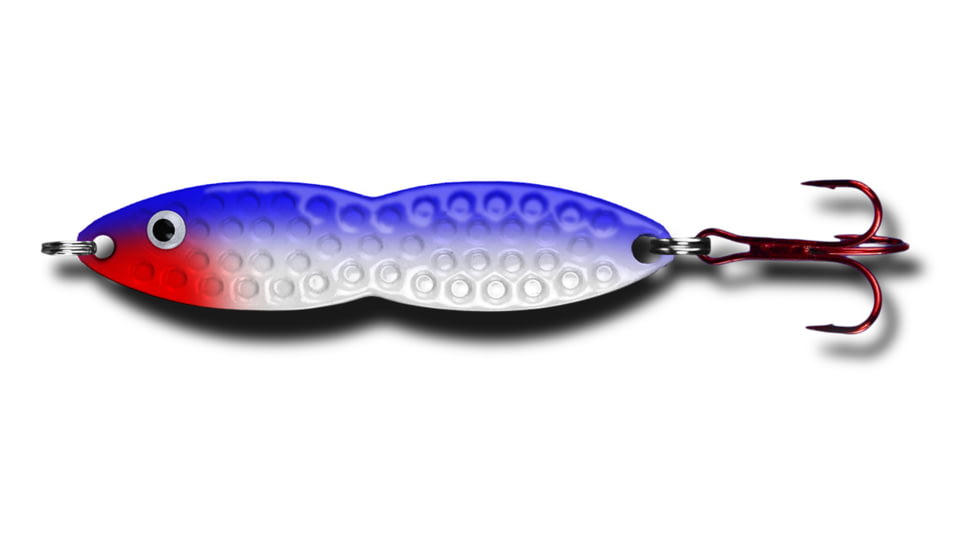 PK Lures Flutter Fish Spoon 1/4 oz., Blue Pearl Glow, FF1BPG