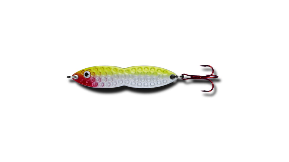 PK Lures Flutter Fish Spoon 1/4 oz., Pearl Chartreuse, FF1PCH