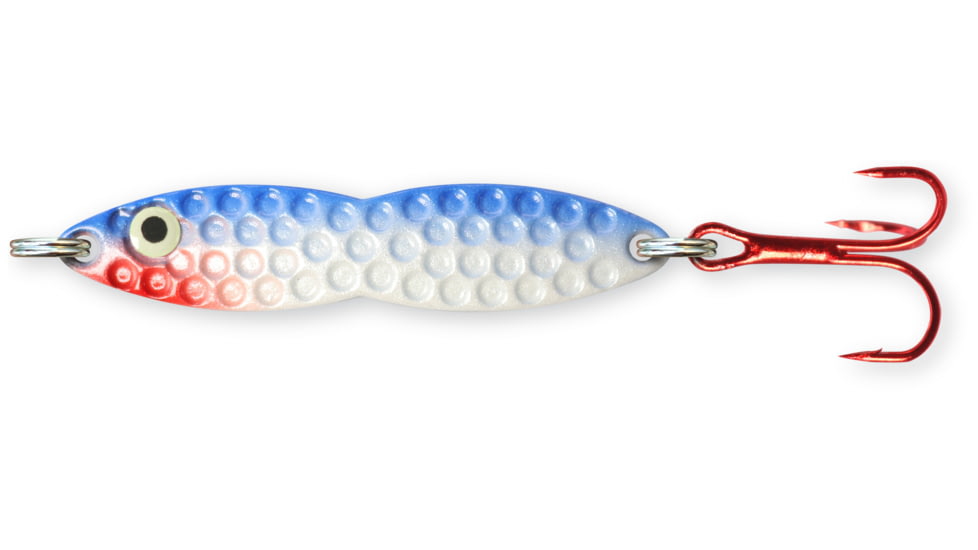 PK Lures Flutter Fish Spoon 3/8 oz., Blue Pearl Glow, FF2BPG
