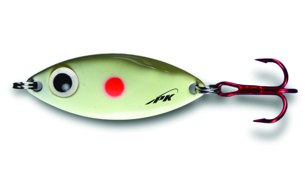 PK Lures PK Spoon, 1/2 oz. Red Dot Glow, PK3RDG