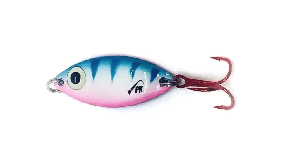 PK Lures PK Spoon, 1/8 oz. Blue Pearl Glow, PK1BPG