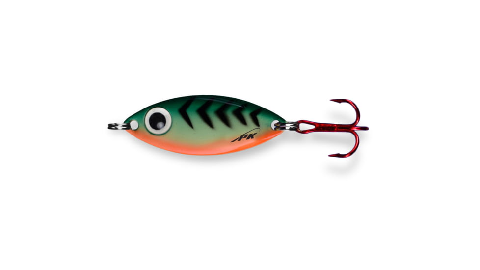 PK Lures PK Spoon, 1/4 oz. Firetiger Glow, PK6FTG
