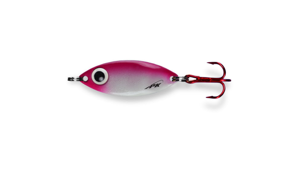 PK Lures PK Spoon, 1/8 oz. Pink Pearl Glow, PK1PPG