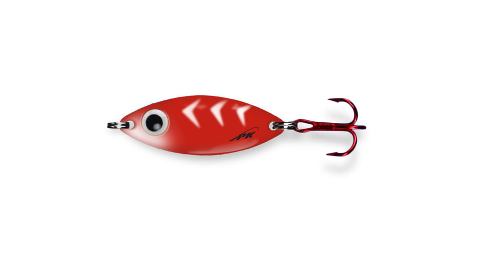 PK Lures PK Spoon, 1/8 oz. Red Glow, PK1RG