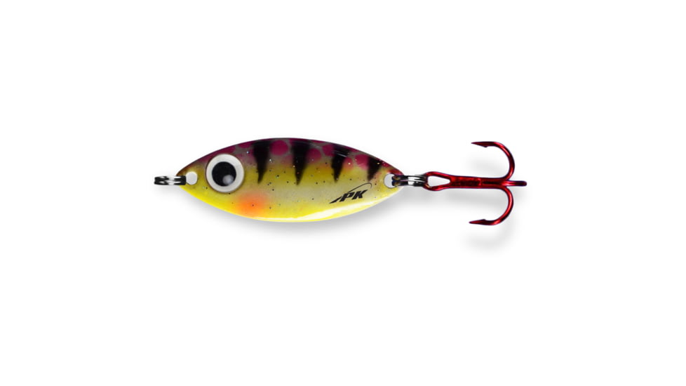 PK Lures PK Spoon, 1/8 oz. Red Tiger Glow, PK1RTG