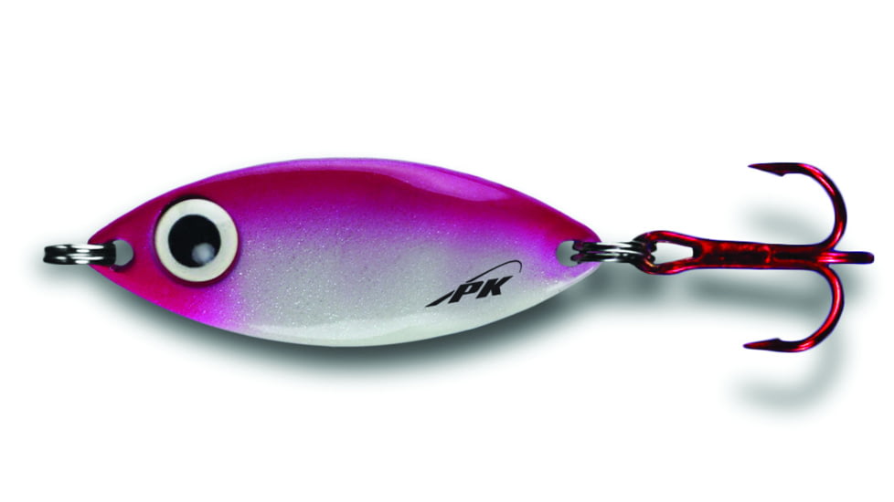 PK Lures PK Spoon, 3/8 oz. Pink Pearl Glow, PK2PPG