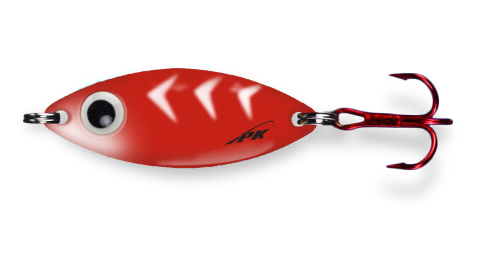 PK Lures PK Spoon, 3/8 oz. Red Glow, PK2RG