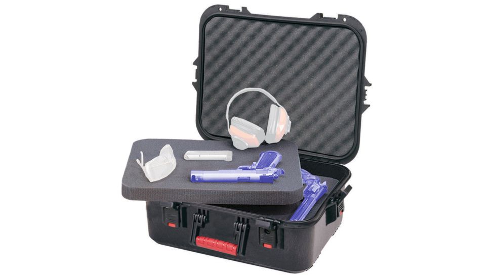 Plano All Weather Extra Large Pistol Case w/ Deluxe Latches, 20.75in, Black, 108031