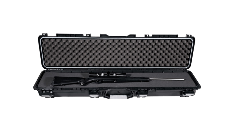 Plano Element Gun Eqpmnt Case 50in Single Long Gu w/Gry Accent, Black, PLAM9501