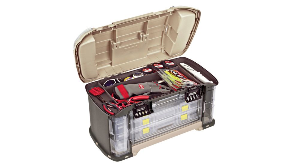 Plano Guide Series Angled Tackle System w/ StowAway Boxes, Sandstone, 3700, PMC787010