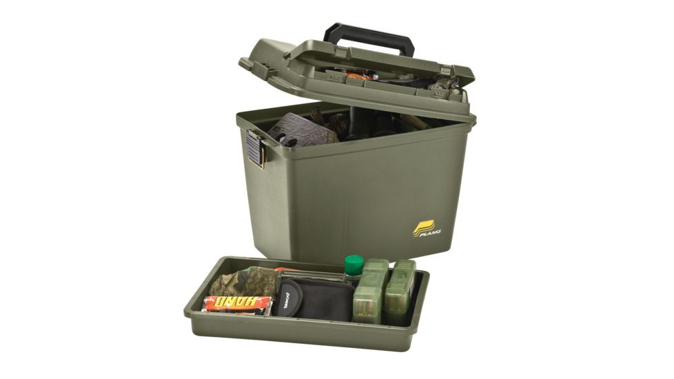 Plano Magnum Ammo Box with Lift out Tray and Dividers, O.D. Green, 181206