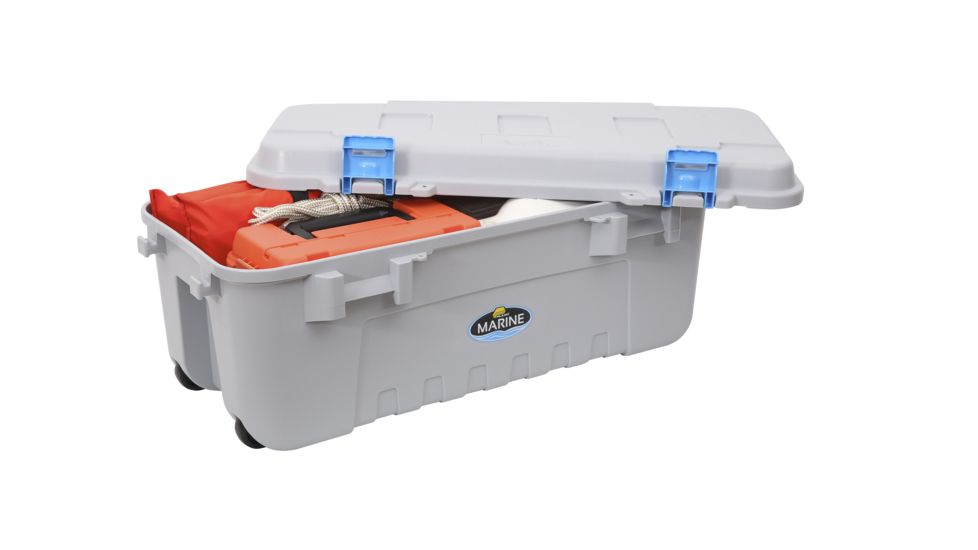 Plano 108 Quart Marine Box with OR seal and Wheels, Marine Grey/Blue, 191960