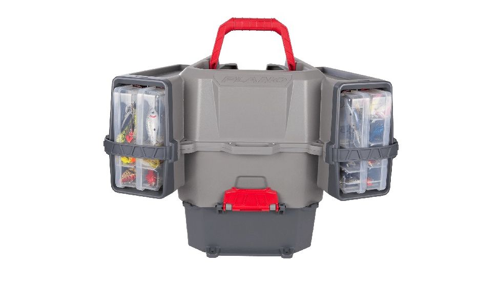 Plano V-Crate Box, Crey/Red, 25.5x18, PLAM80700
