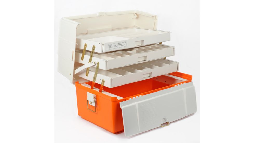 Plano XL Front Access 3 Tray Box - Orange &amp; White 747-004