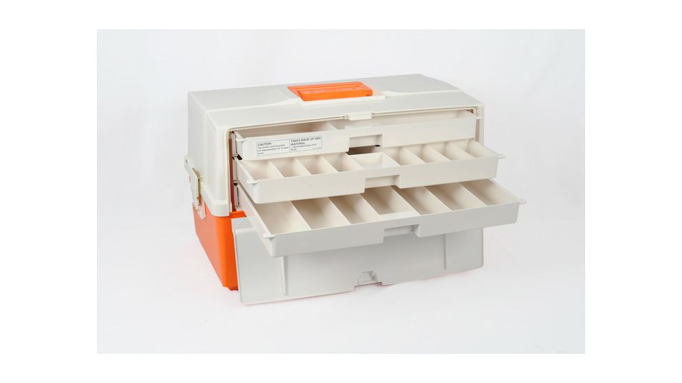 Plano XL Front Access 3 Tray Box - Orange &amp; White 747-004