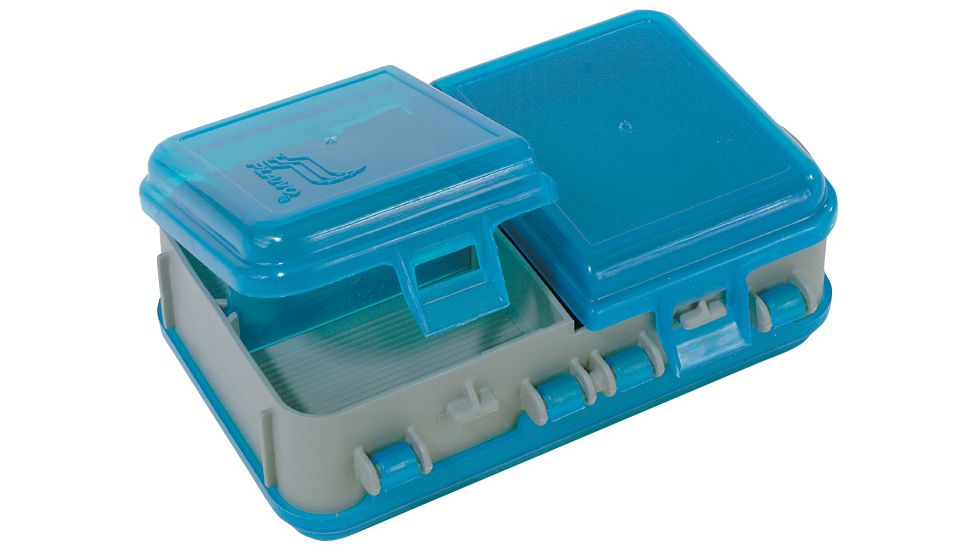 Plano Small 2-Sided - 5.25in x 3.25in x 1.5in , Metallic Gray and Blue 171301